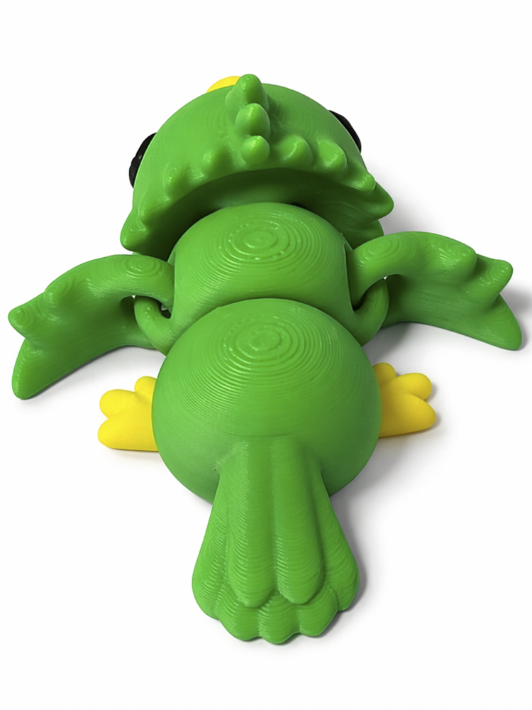 Zelený 3D papoušek – flexi figurka